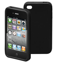 APPLE CARCASA IPHONE 4 SILICONA NEGRA